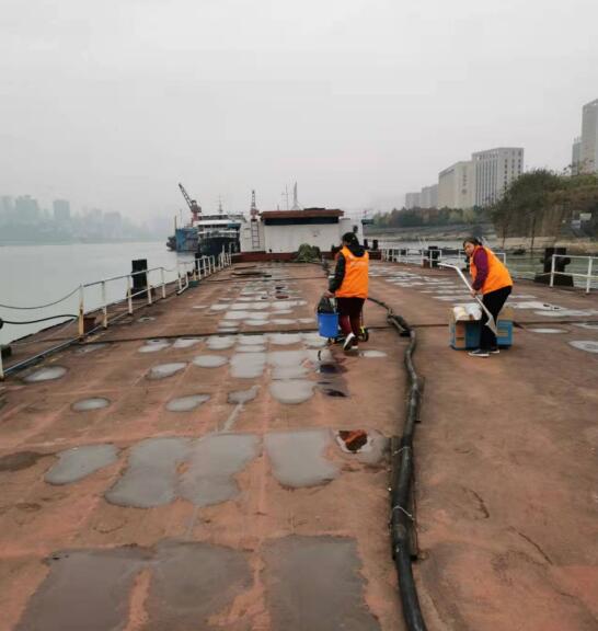 2021年12月11日重庆市万州区宜昌隆基旅运有限公司船舶地毯清洗服务